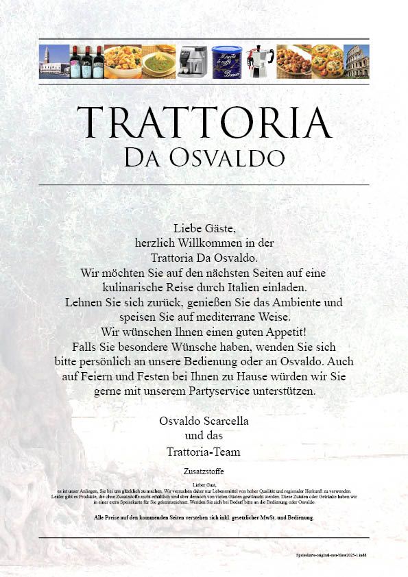 Speisekarte Seite 1