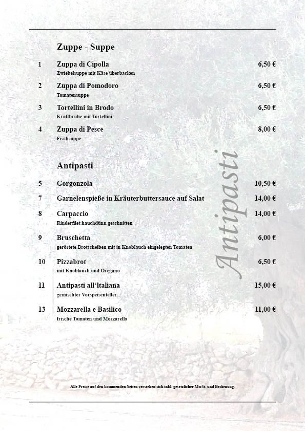 Speisekarte Seite 3